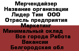 Мерчендайзер › Название организации ­ Лидер Тим, ООО › Отрасль предприятия ­ Маркетинг › Минимальный оклад ­ 22 000 - Все города Работа » Вакансии   . Белгородская обл.,Белгород г.